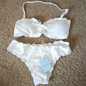 Cupshe White Bikini Set NWT